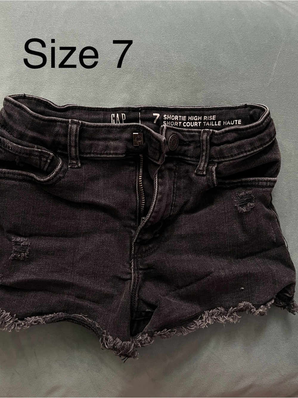 GAP Black Shortie High-Rise Denim Shorts